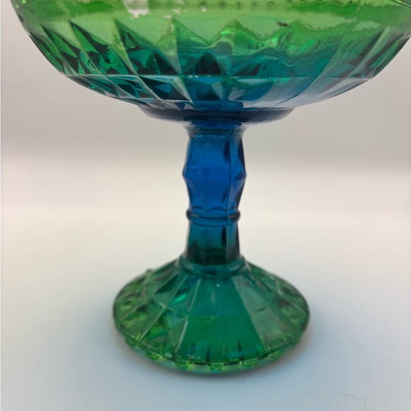 Elegant Green and Blue Glass Bowl - Picture 10 of 14
